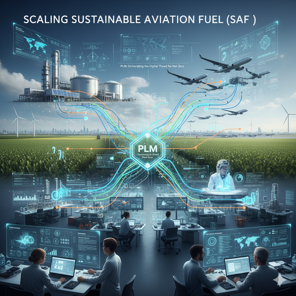 Scaling Sustainable Aviation Fuel (SAF): How PLM Orchestrates the Digital Thread for Net-Zero