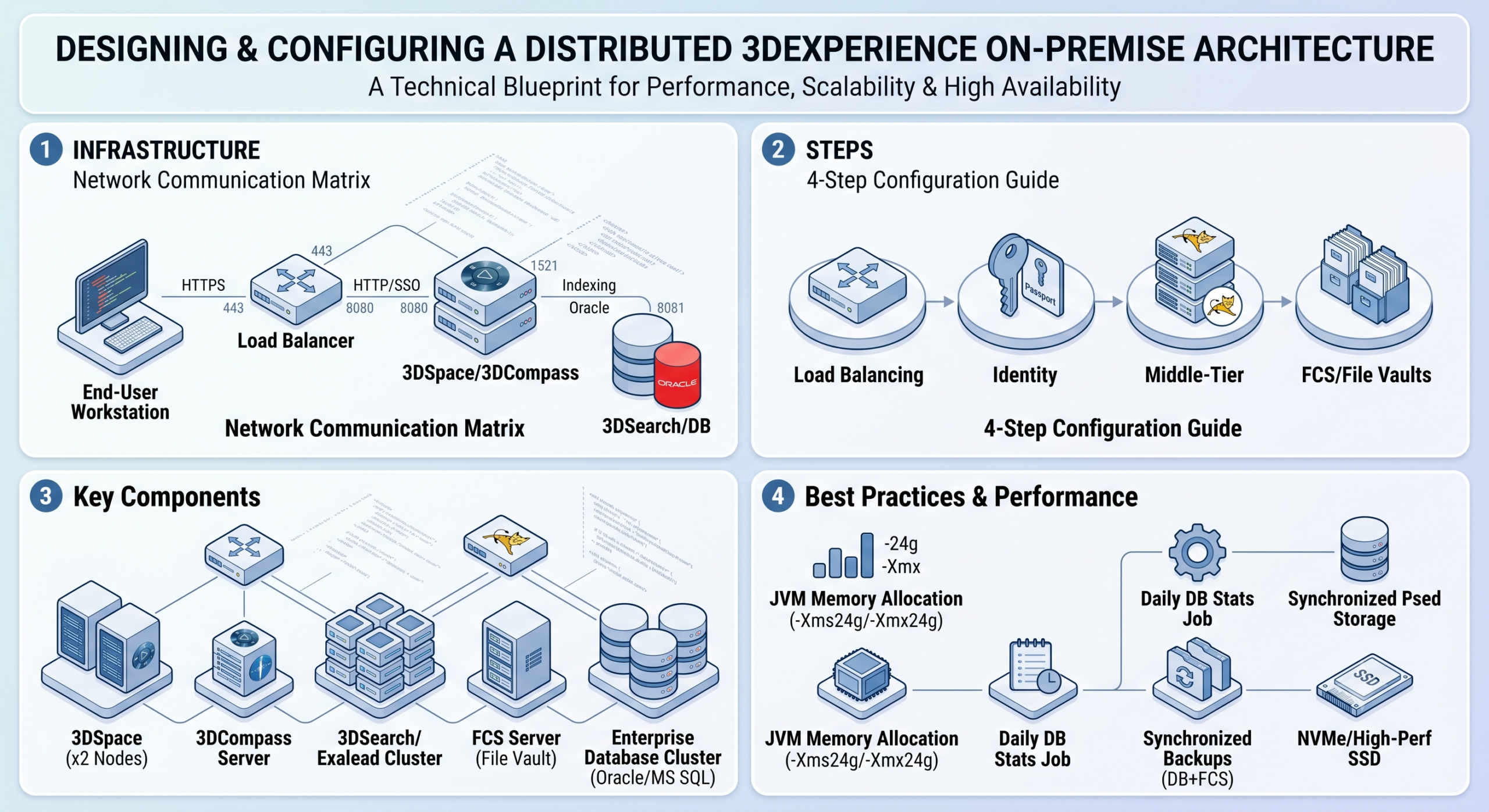 Designing and Configuring a Multi-Server Distributed Architecture for 3DEXPERIENCE On-Premise